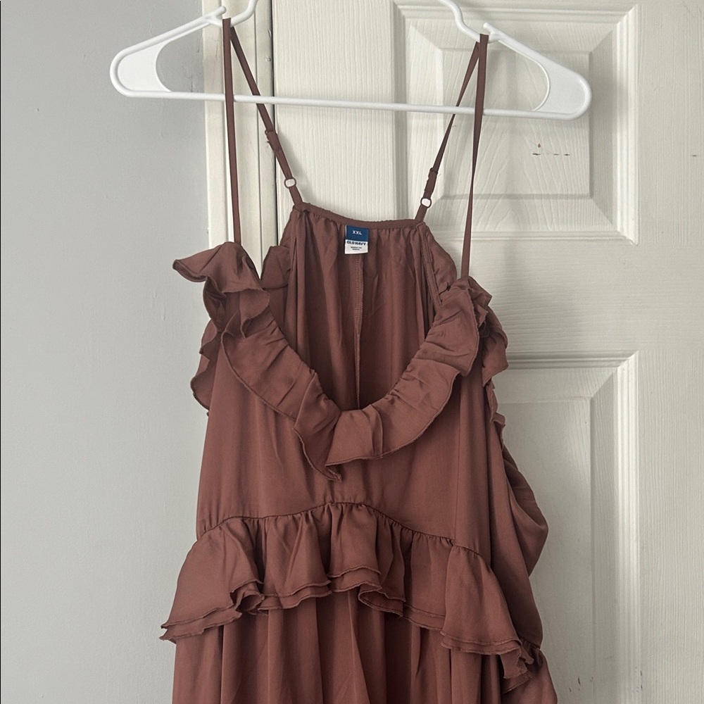 Old Navy Brown Ruffle Wedding Dress